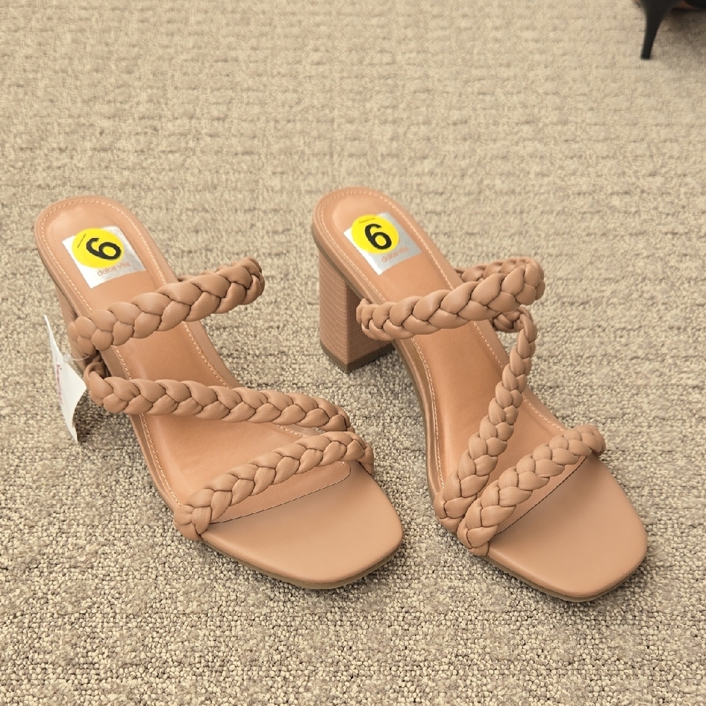 Dolce Vita Braided Beige Heeled Sandals